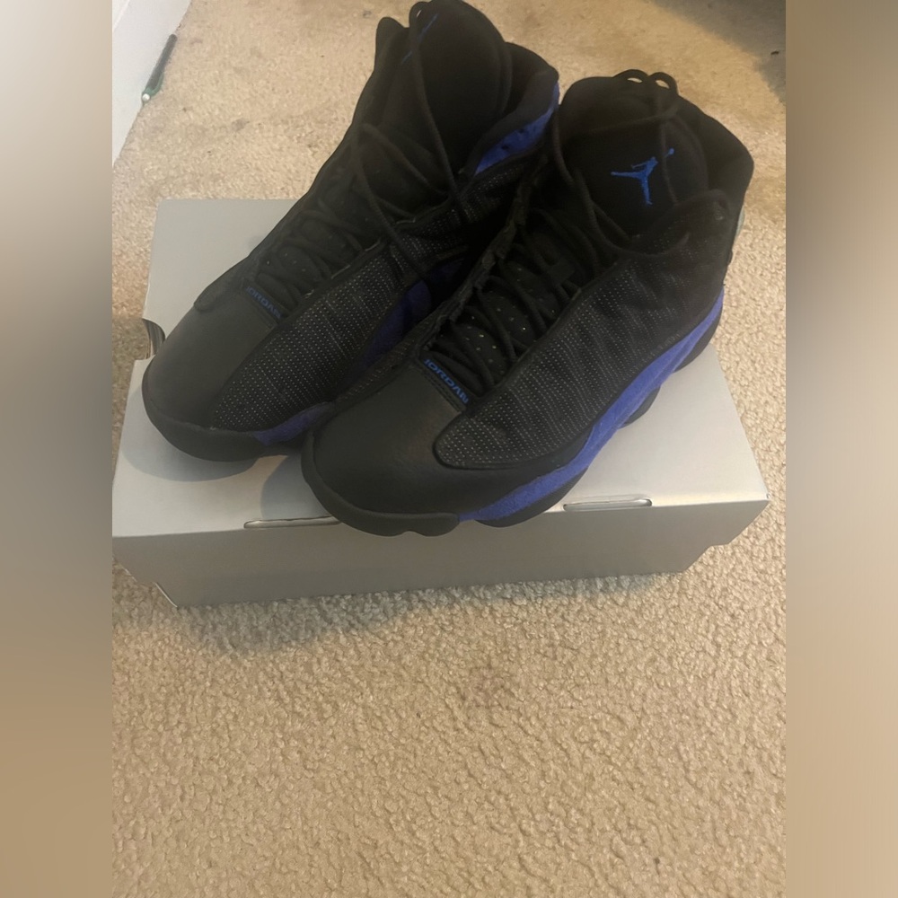 Jordan 13 blue and black